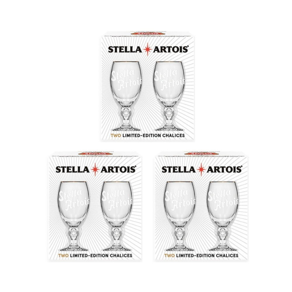 Stella Artois Chalice Glasses Set Of 6 