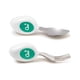 thumbnail image 1 of Set de tenedores y cucharas ergonómicos doddl Aqua, 1 of 9