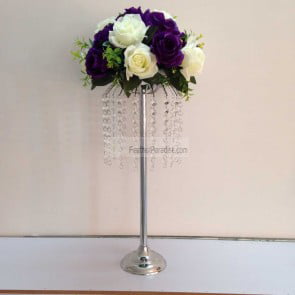 Wedding Crystal Floral/Feather Ball/Flower Ball Stand Silver 20 inch New!!! 