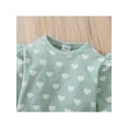 thumbnail image 5 of Elippeo Newborn Infant Clothes 3M 6M 9M 12M 18M 24M Toddler Baby Girl Valentines Day Outfit Long Sleeve Heart Print Sweatshirt Pants Set Headband, 5 of 8