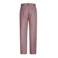 thumbnail image 5 of fheaev Pleated Front Casual Pants for Men Straight Leg Flat Front Solid Color Dress Trousers with Double Pocket Classic Fit Pants for Office, 5 of 6