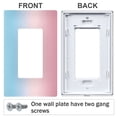 thumbnail image 3 of Yayeee Rocker Switch Wall Plate 3-Gang 6.5"x4.6" Home Decorative Outlet Cover, Light Pink Gradient, 3 of 6