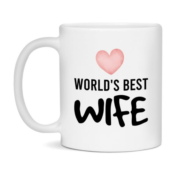 World's Best Wife Mug, Wife Superlative Coffee Mug, 11oz or 15oz Ceramic Cup, Gift for Wife