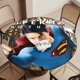 thumbnail image 5 of Superman-theme Fitted Round Tablecloths Elastic Edged Table Covers Waterproof Table Cloth for Kitchen Holiday Party Tables Decor 120cm, 5 of 6