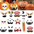 thumbnail image 1 of Halloween Sticker Kit Pumpkin Funny Self Adhesive Sticker Decorative Sticker, 1 of 10