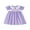 Purple, variant on Lairauiy Kids Girls Summer Plaid Dress Letter Embroidery Short Sleeve A-Line Dress for Toddler Cute Clothes