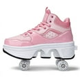 thumbnail image 3 of Unisex Roller Skate Shoes - Sneakers - Roller Shoes 2-in-1 Suitable for Outdoor Sports Skating Invisible Roller Skates for Boys Girls, 3 of 12