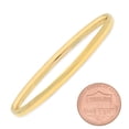 thumbnail image 3 of 4.1mm Gold Plated Plain Bangle Bracelet, Circumference: 8.25" (Large), 3 of 6