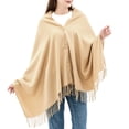thumbnail image 2 of Alpine Swiss Womens Shawl Evening Wrap Pashmina Large Scarf Fringe Cape Poncho, 2 of 7