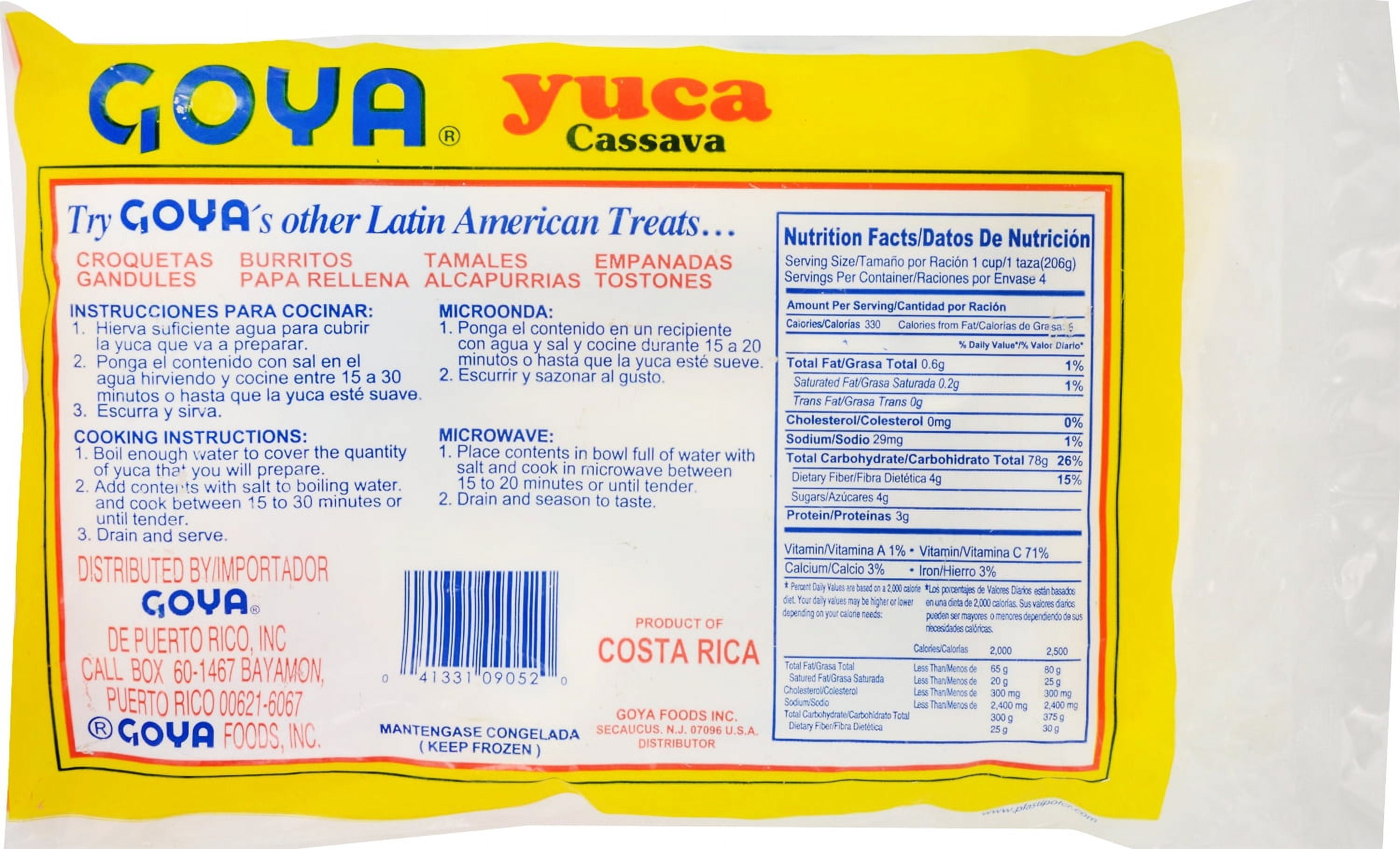 GOYA Frozen Yuca 24oz Bag