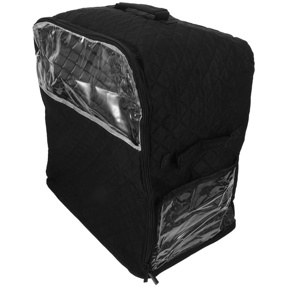 OULII Kitchen Appliance Dust Cover Black Fabric Storage Bag for Stand Mixer Accessories