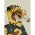 thumbnail image 6 of Bagilaanoe Little Girl Jumpsuit Shorts Toddler Sleeveless Sunflower Print Romper Overalls 6M 12M 18M 24M 3T 4T 5T 6T Kids Short Pants Summer Clothes, 6 of 8