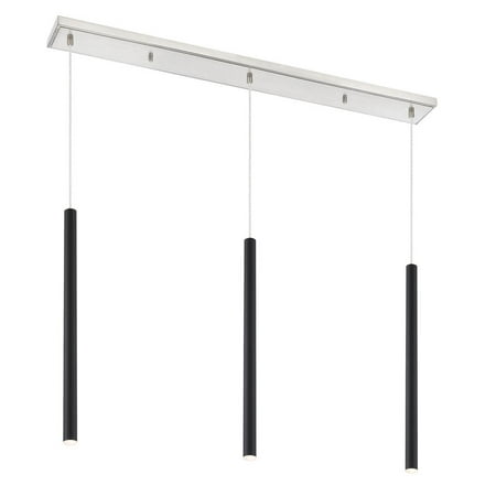 

3-Light Island in Matte Black and Brushed Nickel