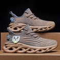 thumbnail image 5 of Men'S Lightweight Fashion Plus Size Casual Sports Shoes | Stripe Pattern, Lace Closure, Fabric Upper, MD Sole, Round Toe, Suitable for Spring and Summer, 5 of 9