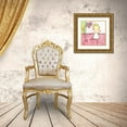 thumbnail image 3 of Sonheim, Carla 15x15 Gold Ornate Wood Framed with Double Matting Museum Art Print Titled - Pink Ballerina, 3 of 4