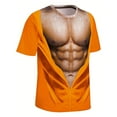 thumbnail image 5 of Nmnitkp Funny Shirts Men Half Shirts Leaks Muscle Muscle Fitness Chest T-Shirts 3D Print Fashionable and Cool Mens T-shirts Graphics Pattern Crewneck Short Sleeve Tees(Plus Size）, 5 of 5