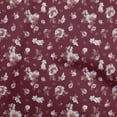 thumbnail image 1 of oneOone Cotton Poplin Twill Maroon Fabric Florals Sewing Fabric By The Yard Printed Diy Clothing Sewing Supplies 56 Inch Wide, 1 of 1