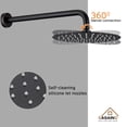 thumbnail image 5 of Boyel Living 10 inch Luxury 2-in-1 Shower System Wall Mount Round Rain Shower Faucet with Handheld Shower, 5 of 8