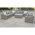 thumbnail image 2 of Coast 10 Piece Outdoor Wicker Patio Furniture Set in Grey, 2 of 2