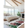 thumbnail image 2 of Christmas Area Rug for Bedroom 4x6 Ft Red Green Plaid Leopard Xmas Tree Winter Snowflake Super Soft fuzzy Throw Rug Non-Slip Fluffy Plush Indoor Floor Carpet for Living Room Nursery Home Decor, 2 of 8