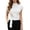 W10-White, variant on Rhuody Womens Shirts Short Sleeve Crew Neck Button Front Solid Color Tee Fashion Wear Khaki
