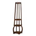 thumbnail image 3 of Beda Entryway Hall Tree Coat & Hat Rack Stand, 8 Hooks, Walnut Wood, Contemporary, 3 of 3