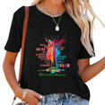 thumbnail image 1 of Playera de Mujer para Conciencia de Salud Mental: Los Crayones Rotos También Colorean - Negro, 1 of 5