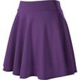 thumbnail image 3 of SURJDE Jupe Patineuse Mini Décontractée Évasée Extensible Basique pour Femmes, 3 of 7