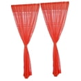 thumbnail image 1 of Juego De Ventana Transparente Zulema 2 Piezas Lavable Rojo 200x270cm Cortina De Cocina Transparente, 1 of 8