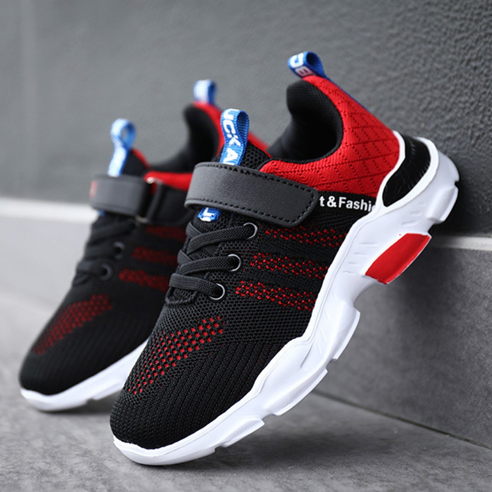 WZEIIOT Toddler Boys Sneakers Breathable Mesh Slip On Sport Shoes Lightweight Indoor Outdoor Training Tennis Running Active Play Athletic Shoes Us Size:11.5