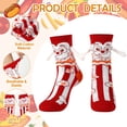 thumbnail image 3 of Bocaoying 4 Pairs Crazy Silly Magnetic Food Socks 4 Pack - Funny Fast Food Novelty Crew Socks Set, Cute Gag Gifts for Food Lovers Men Women (US 5-8.5), 3 of 7