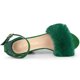 thumbnail image 4 of Sandalias de Tacón Cuadrado con Correa En El Tobillo Piel Sintética Allegra K Verde 41, 4 of 6