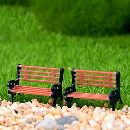Lubelski Creative Mini Park Bench Model Miniature Landscape Garden Decorative Ornament Canada Lubelski Creative Mini Park Bench Model, Decorative Garden Benches Mini