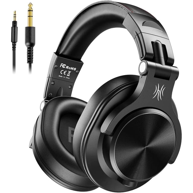 Audífonos OneOdio Over Ear A71 Hi-Res estudio, con cable 3.5 mm Negro.