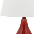 thumbnail image 4 of SAFAVIEH Cybil 26 in. Red Glass Table Lamp with Off-White Cotton Shade, Set of 2, 4 of 4