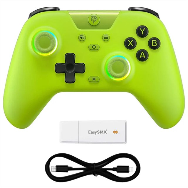 X05 Gamepad Inalámbrico Bluetooth Gaming RGB Controlador Compatible con PC/Teléfono/ para Switch/Steam Gamer Verde