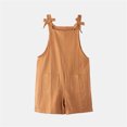 thumbnail image 2 of Lovskoo 2024 Matching Family Sets for Toddler Girls Parent-Child Hawaiian Solid Color Strappy Camisole Jumpsuit Romper Mommy and Me Outfits Wear Kids Khaki, 2 of 6