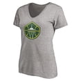 thumbnail image 2 of Women's Heathered Gray Seattle Storm Primary Logo V-Neck T-Shirt, 2 of 3