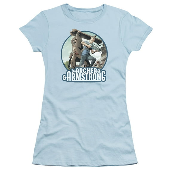 Archer & Armstrong Trunk And Crossbow S/S Junior Women's T-Shirt Sheer Light Blue