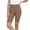 Brown, variant on Bermuda Shorts for Women High Waist Pull On Stretch Short Jeggings Casual Above Knee Length Side Slit Short Work Pants with Pockets