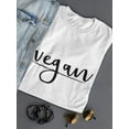 thumbnail image 3 of Vegan Graphic Quote Women White T-Shirt, Female Large, 3 of 4