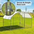 thumbnail image 3 of Haverchair Outdoor Large Chicken Playpen Run Walk-in Chicken Coop with Waterproof Cover  Metal Hen Cage Duck Cage Enclosure Rabbit Nest Fence Chicken Cages(Dome: 6.6'x9.9'x6.6'), 3 of 7