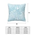 Throw Pillow Covers Set of 4 White Light Blue Paisley Decorative
