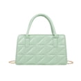 thumbnail image 2 of Bolsa Bolso de cadena para mujer Bolso bandolera de hombro de color sólido de cuero de PU (Verde) JShteea Para Estrenar, 2 of 9