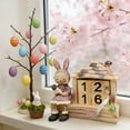 thumbnail image 4 of Wooden Calendar Easter Wooden Tabletop Calendar with Reusable Building Blocks Desktop Decoration Craft Set(1Pcs) JASKFLY, 4 of 6