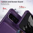 thumbnail image 2 of ELEHOLD for Google Pixel 9 / 9 Pro Case,PU Leather Magnetic Button Closure Credit Card Holder Slots Stand Function Wallet Shock-Absorbent Shockproof Phone Case for Google Pixel 9 / 9 Pro,Purple, 2 of 6