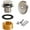 Satin Nickel, variant on Tip-Toe Bathtub Drain Assembly Stopper Kit Fit for 1-1/2" 1-5/8" Strainer