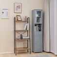 thumbnail image 4 of Bathroom Storage Cabinet 71 inches Tall Vertical Floor Freestanding Storage Narrow Organizer Gray, 4 of 10