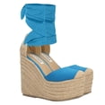 thumbnail image 1 of Apargata Puntal De Plataforma Con Yute Valeria Lona Premium Azul Para Mujer, 1 of 5