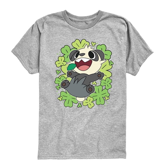 Pokémon - Pancham Shamrocks Collage - Youth Boys Short Sleeve Graphic T-Shirt